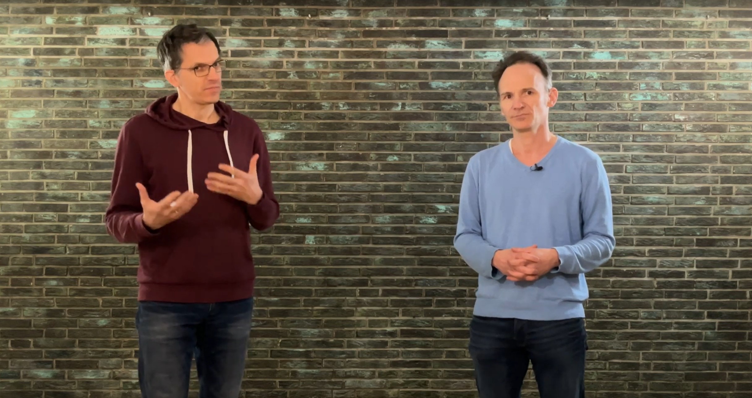 André Peters und David Schäfer unterrichten